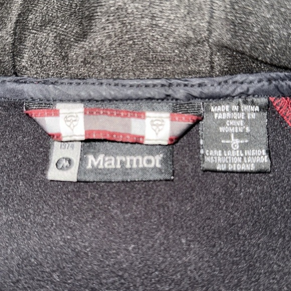 Marmot Burgundy Soft Shell Faux Fur Trimmed Hooded Coat - Picture 7 of 10